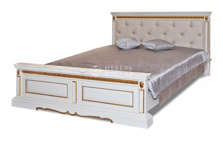 Кровать Милано с каретной стяжкой из березы